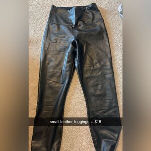 Black Leather Leggings